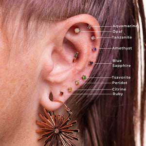 Citrine Prong Threadless End