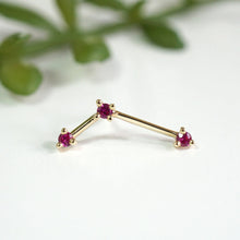 Load image into Gallery viewer, Astera 3 Faceted Gemstone Threadless End