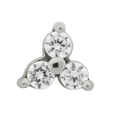 Trinity 3 Stone Threadless End