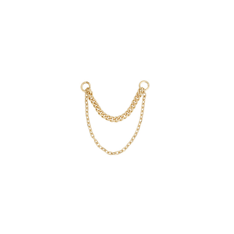 Gold side clearance chains for earrings