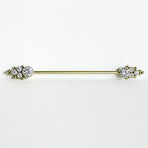 Haute Couture Four Gem Industrial Barbell