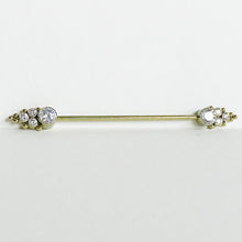 Load image into Gallery viewer, Haute Couture Four Gem Industrial Barbell