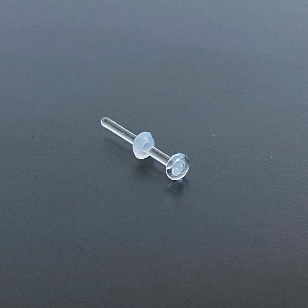 Glass earring clearance retainer