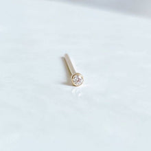 Load image into Gallery viewer, Solid Gold Nostril Screw with Diamond