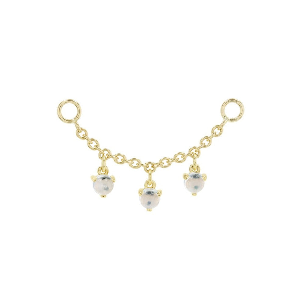 Chain with Dripping Moonstones (Various Lengths)