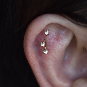 Astera 3 Cabochon Gemstone Threadless End