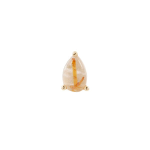 Rutilated Quartz Pear Threadless End