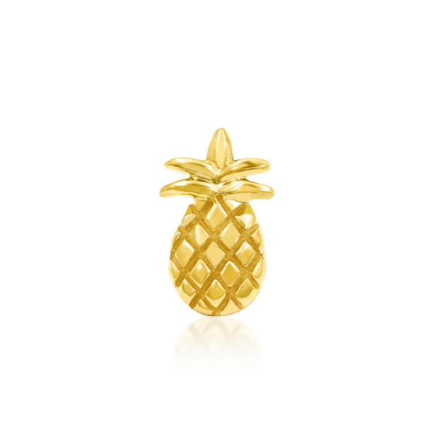 Gold Pineapple Threadless End