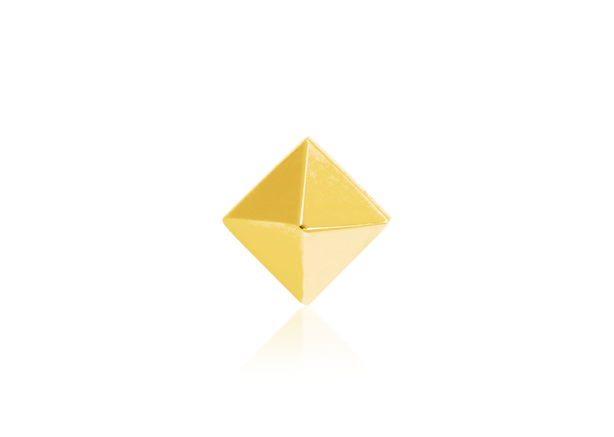 Gold Pyramid Threadless End